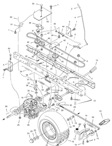 Drive Assembly Diagram and Parts List for 7800298-405606X108D 2009 Briggs and Stratton Lawn Tractor